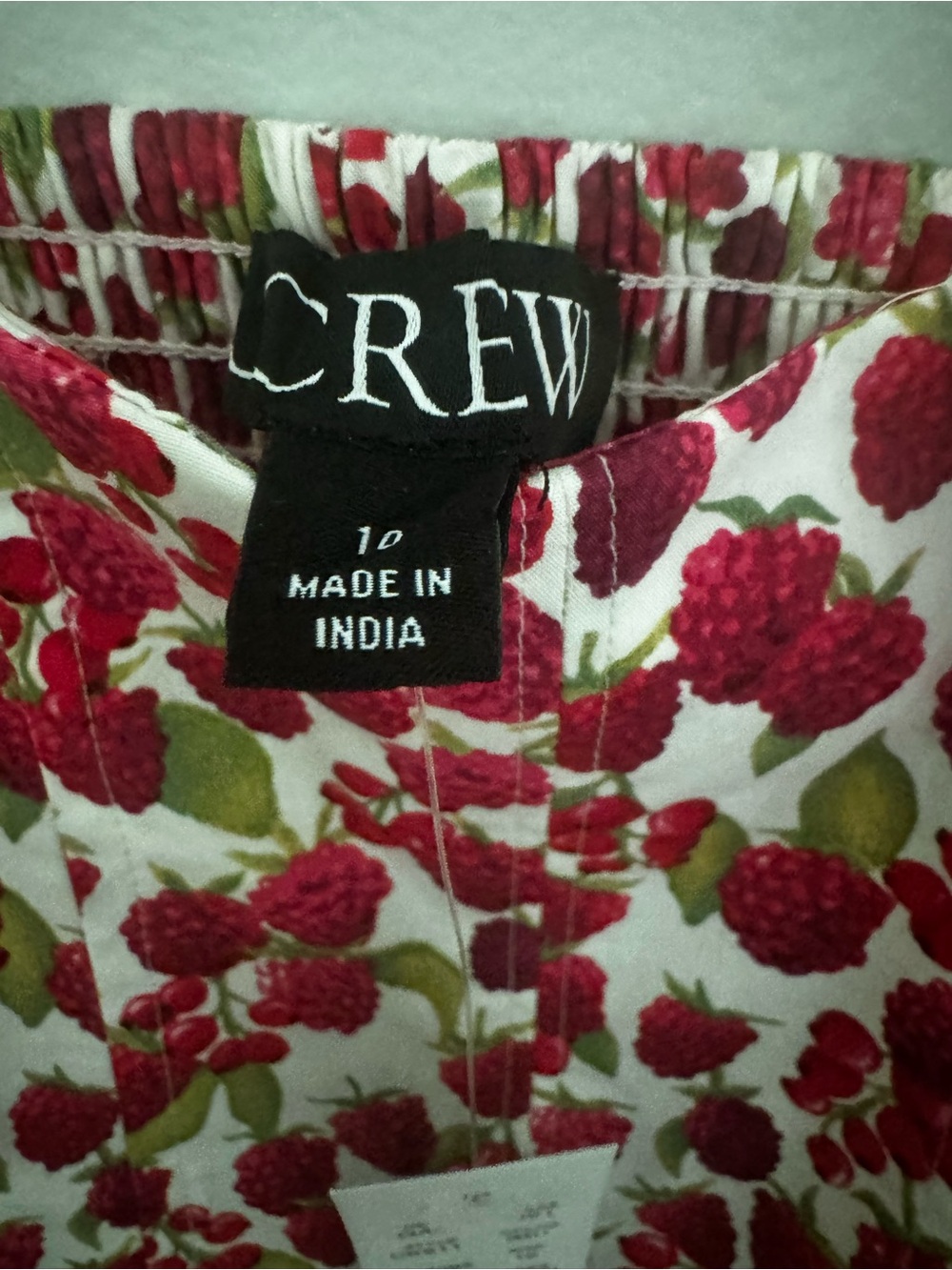 JCrew Liberty Print Red Floral Sundress with Green Leaves - Picture 3 of 7